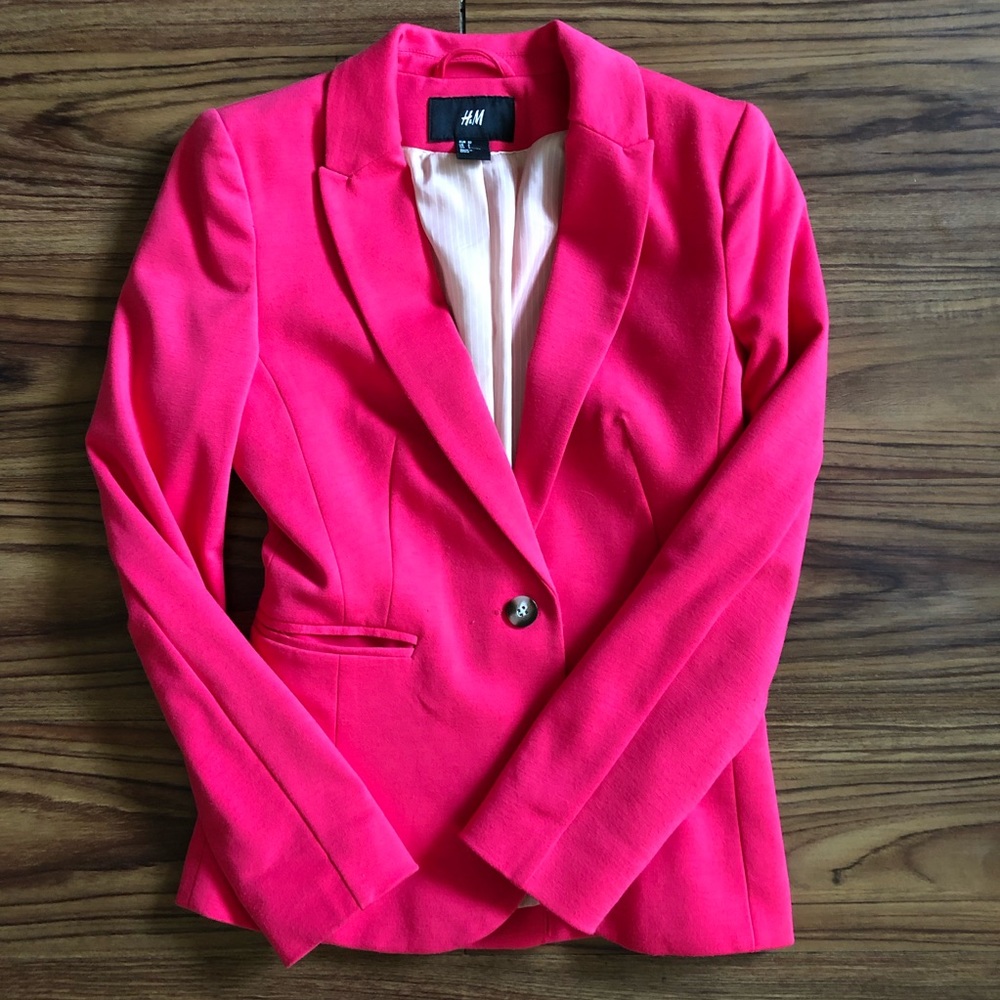 H&M pink blazer, size 2